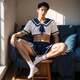 温诗欧男性制服2025新款性感男士专用大码攻速战袍sm羞耻丁字裤 白衬衫+领带+弹力带 均码 建议体重110-160斤