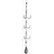 String hook line set new anchor fish hook silver carp and bighead carp string hook line set three hooks three claws anchor hook set eight claw hook extra large anti-hook anchor hook 1 set [water drop lead pendant 50g]