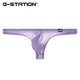 G-STATION ultra-thin striped men's thong, soft, comfortable, breathable, quick-drying, sexy tight underwear, size small, magenta L