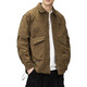 Jeanswest 2025 New Trendy Brand Jacket Men's American Spring and Autumn Workwear Outdoor Autumn Lapel Boys' Jacket BG-61005 Brown XL