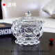 Le Aijin household thickened fruit plate for living room and bedroom crystal glass candy jar with lid storage jar creative sugar bowl European fruit plate amber