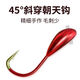 Meipai Haixi sky-facing hook traditional seven-star floating wild fishing 45-degree oblique heart-hanging red worm lead-head hook crucian carp small white strips 45-degree sky-facing hook Jin Haixi 10 pieces with storage No. 3