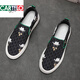 Cartelo -Leinwandschuhe Herrenbrettschuhe atmungsaktive faule Schuhe Herrenschuhe Frühling Trendy Schuhe Bohnen Schuhe lässige gedruckte Slipper 9280 41