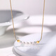 Yuanzu Fineline Series High-brightness Akoya Seawater Pearl Necklace 18K Gold Jewelry Smile Necklace Snake Bone Chain Style