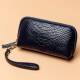 Gelozid (Gelozid) birthday gift small handbag new clutch bag women's wallet first layer cowhide long mobile phone clutch bag black