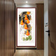 Youxian Wufu Gourd Hanging Painting Porch Decorative Painting Chinese-style Traditional Chinese Painting Entry Porch Corridor Aisle Vertical Ink Painting Fulu Mantang (right-angle rosewood color) solid wood with frame 123*63 cm