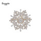 Eternelle French Snowflake Series Simple Versatile Brooch Temperament Jacket Pin Cardigan Button High-end Corsage Silver