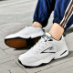 Delgado zapatos para hombres con zapatillas de deporte informales impermeables de cuero más grandes, gordas, sueltas, transpirables con cara de carne, con cara de carne de cuero 45464748 Tamaño extra 826 White [impermeable con cara de cuero] 48