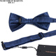 North Martin high-end silk bow tie for men wedding blue bow groomsman DS9A30