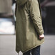 Maden workwear American retro M51 fishtail windbreaker mid-length hooded jacket men's military coat park over cotton jacket autumn and winter military green (slim fit) L