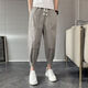 Fini Dongjue gutaussehende Hosen für Männer in der Sommerdünne Modemarke kleine Füße Arbeitspezier Neun-Punkte-Männer Internet Promi Lose Slim Harren Prise Hose K057 Black L 10-125jin [Jin gleich 0,5 kg]