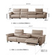 Gujia Home (KUKA) zero-to-wall electric sofa living room 6196 Napa oak coffee 3 persons 2 electric + 7097 coffee table corner table