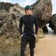 KEBO wetsuit conservative swimsuit Korean style new men's and women's zipper long-sleeved swimming quick-drying couple jellyfish suit snorkeling suit men's XL