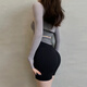 KEJIMITAO European and American ins peach-butt fitness pants for women, high-waisted, belly-controlling, elastic, breathable, quick-drying, sports cycling yoga shorts, mustard yellow L
