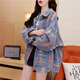 Cleavery Die Hip-Hop-Denimjacke im Frühjahr im Frühjahr und Herbst 2025 Neues koreanisches Version loses Design und altersreduzierende Casual Top Trend 829 Patch L (Empfohlen 130-145 Jin [Jin entspricht 0,5 kg]))