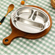 
COOKSS Baby meal plate baby supplementary food bowl 304 stainless steel children's tableware divided into lunch boxes
