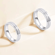Jibaolou Double Sand PT950 Platinum Couple Ring Wedding Engagement Ring Platinum Ring Couple Ring Birthday Gift No. 10-4g