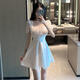 Jingya Nightclub Robe couvre le ventre et vous fait paraître mince une jupe de ligne de ligne de nuit sexy jupe de sangle de sangle pour femmes