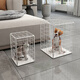 Cat Cage Home Super Large Free Space Cat Nest Dog Cage Puppy Cage Six Sides Portable Folding Pet Cage White 30*30*20cm 6Jin Jin equals about 0.5kg