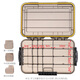 Hookfeng Lure Bait Box Box Portable Fishing Accessories Box Storage Box Multi-Functional Bait Box Iron Plate Sequins Mino Waterproof Hard Bait and Soft Bait Storage Lure Accessories Box [26*16.5*4.5cm] Brown
