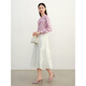 JUZUI shopping mall same style French elegant mulberry silk floating collared shirt for women spring JWEC60116 flower pink S