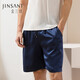 Шорты для мужчин Jinsanta's Silk Elastic Print Casual Home Bants ysmab901+ysmab902 темно