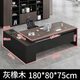 Guyi Same Day Delivery Boss Desk Desk Office Modern Simple Office Furniture President Manager Supervisor Desk Gray Oak 180*80cm+Side Cabinet