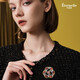 Eternelle French Eternal Baroque Retro Brooch Women's High-end Corsage Autumn and Winter Collar Pin Accessories Cardigan Button Classic Red