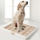 Smart Paws dog toilet, large dog Teddy pet toilet, golden retriever dog poop tray, 3 sizes, white and gray, durable and stain-resistant, recommended! Extra large size 76x62cm suitable for Labrador and other body types