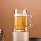 CLITON glass beer mug with handle beer mug bar restaurant large capacity 410ml drink cup juice cup 6 pack