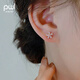 PWL999 pure silver earrings, fashionable and elegant earrings, light luxury and high-end 2025 new sweet flower earrings, rose gold flower silver earrings