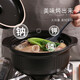 XMSJ European Quality Casserol Topf Keramik kleiner Auflaufkaser-Topf-Suppe Topf Eintopftopf-Gasgassuppe Weiß Weiß für 3-5 Personen 3271 ml