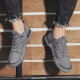 
Fashion men's shoes Korean casual shoes old Beijing canvas shoes fisherman shoes lazy people stomp flat shoes W838 gray 41
