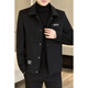 Woodpecker (Tucano) Herbst- und Winter-Tweedjacke für Herren Wollmantel Kurzer Revers-Winter-Top Neues Freizeit-Tweedjacke grau M 90-110Jin [Jin gleich 0,5 kg]