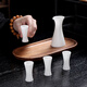 Fujian Yaofang mutton-fat jade porcelain high-end white wine glass and wine set handmade small wine glass jug wine divider sake cup hot wine jug wine glass*2