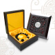 Tikko Attractive Wealth Pixiu Gold Bracelet Men's 999 Pure Gold Six-Word Proverb Hard Gold Transfer Beads Black Agate Mantra Bracelet