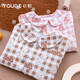 YOUGE infant and toddler autumn new long-sleeved plaid forest bear shirt skin-friendly and breathable children's top Gage Bear 90 cm