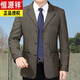 Hengyuanxiang middle-aged men's suit jacket middle-aged men's single-piece casual clothes dad casual top three-button no-iron suit navy blue M 170 recommended 95-115 Jin Jin equals 0.5 kg