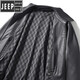 JEEP SPIRIT light luxury high-end imported ecological microfiber leather spring and autumn style men's business casual lapel imitation leather jacket gray 180 (recommended 140-155 Jin [Jin equals 0.5 kg])