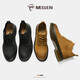 名郎（MELLEN）男靴马丁靴男冬季保暖舒适高帮板鞋英伦工装靴男时尚防滑男士靴子 MRD97329浅棕色 40