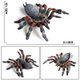 Simuliertes Gummi-Spinnen Neue Halloween Streichspielzeug simulierte Spinnengiftspinnen-Spinneninsekten-Tiermodell Kinderspielzeug Plastik Ornamente Geschenk Ox-683 Brasilianer Blue Bird-Catch-Spinne [0,017 kg]