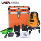 
Laise laser level 5-line blue-green light infrared high-bright outdoor dotted plastering 686LSG649SPD enhancement point [3-line single cell] Strong green light metal base