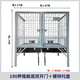 HKML dog cage, large dog outdoor with toilet, sturdy Labrador Golden Retriever German Shepherd reinforced medium dog kennel single layer 190 breeding plate bottom double open cage + galvanized tray Ningxia, Gansu, Qinghai