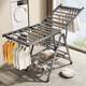 Tiandiyu (TDYU) folding clothes drying rack balcony household floor-standing stainless steel clothes drying rack baby cool clothes hanging clothes rail quilt drying artifact three-layer drying rack flagship 1.8 meters - stainless steel