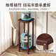 Mingzhu Nouvelle étagère de fleurs chinoises salon du sol de fleurs de plancher du sol en bois massif en bois neuf nouveau-pot de fleur haut de gamme grille étagère de fleur de luxe légère [une couche petite]]