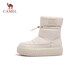骆驼（CAMEL）冬季新款中筒雪地靴厚底加绒加厚舒适棉鞋保暖靴女 L23W577074米色 38