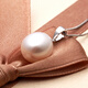 Chow Pak Fook Pearl Pendant Freshwater Pearl Pendant S925 Silver Inlaid with Drop Shape White