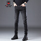 AEMAPE Jeans Herren Sommer Neu Schwarz Slim Fit Herrenhose Trendige Markenhose Herren High-End Freizeithose Herren 1048 Schwarz 36
