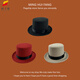 
Orange Yue Magician High Hat British Black Jazz Topper Men and Women Court Gentleman Flat Felt Hat Retro Detective French Hat Black Adjustable M (56-58cm)