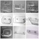 Yonghuan Transparent Wall Storage Box Desktop Storage Box Wall-montiertes Acryl transparent schmale Streifen Mobiltelefon Fernbedienungsstation 4877.U-Port Transparent Basket-1 mittelgroß (mit zwei Paaren